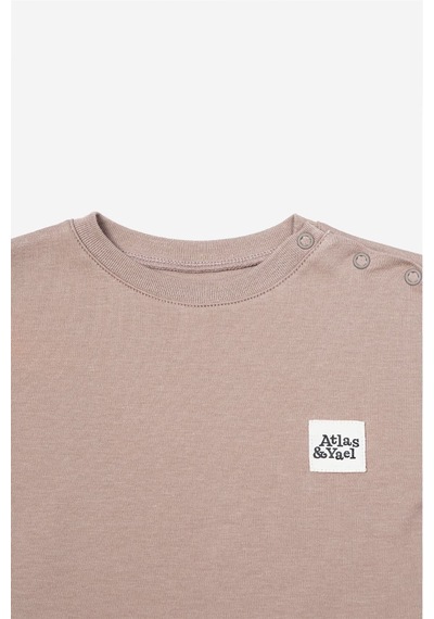 Atlasyael Atlas&yael %100 Organik Pamuk Gots Organik Belgeli Oversize Bebek Üst Sweat - Toprak