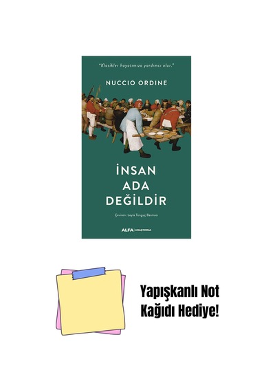 İnsan Ada Değildir + Yapışkanlı Not Kağıdı
