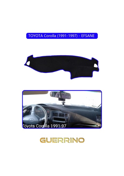 Toyota Corolla 1991-1997 - Efsane Torpido Koruma Halısı Mavi Kenar