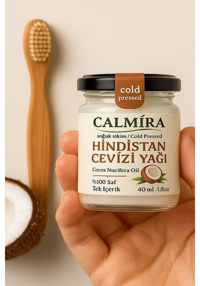 Calmira Hindistan Cevizi Yağı 40 Ml / Saf Soğuk Pres / Cocos Nucifera Oil / Katkı Koruyucu İçermez 40 ML