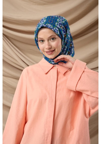 Silk Home Soft Eşarp 73093-05 Mavi, Yeşil, Turuncu, Beyaz