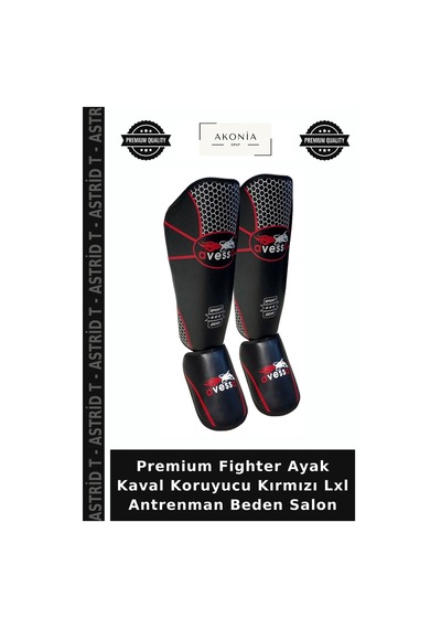 Premium Fighter Ayak Kaval Koruyucu Kırmızı Lxl Antrenman Beden Salon