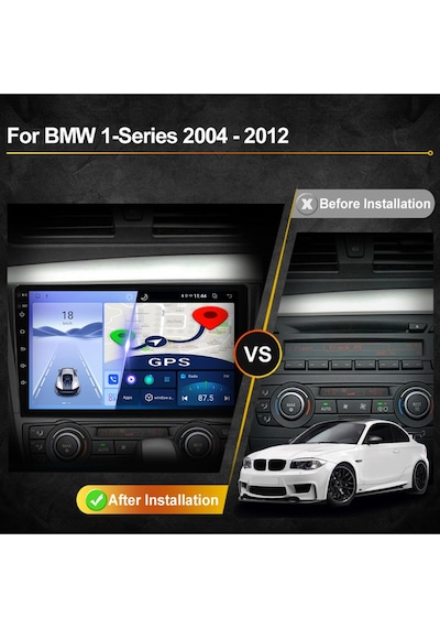 Bmw 1 Serıes A/c E81-e82-e87-e88 2004-2012 Multimedya Navigasyon Usb Kamera Carplayer Uyumlu