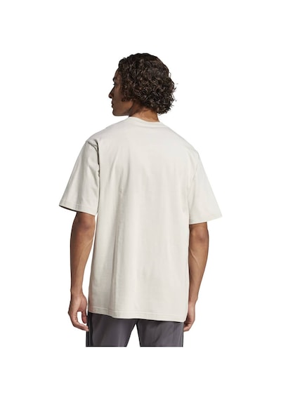 Adidas Essentials Linear Sj Erkek Ekru Bisiklet Yaka Tişört Ekru