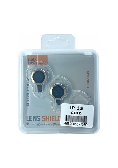Nettech Apple Uyumlu iPhone 13 Damla Model 2in Kamera Cam Koruyucu - Gold