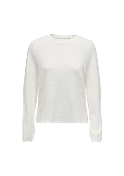 Only Minimalist Oversize Uzun Kol Crop Bluz - Günlük Şıklık Ekru