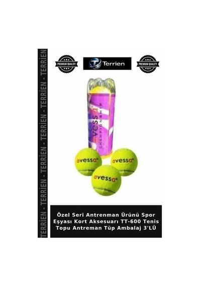 Özel Seri Antrenman Ürünü Spor Eşyası Kort Aksesuarı Tt-600 Tenis Topu Antreman Tüp Ambalaj 3'lü