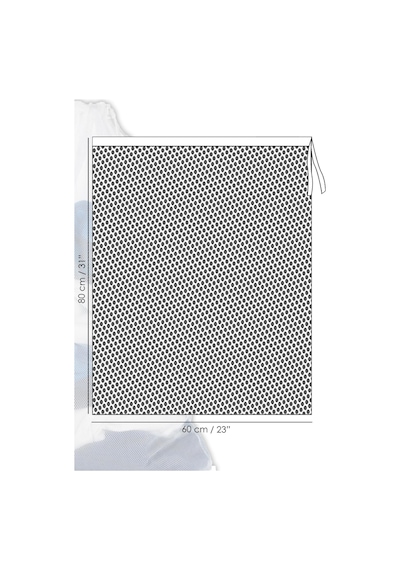 2'li Perde Ve Çamaşır Yıkama Filesi Seti - Büyük Boy İpli Yıkama Filesi 60x80 Cm Beyaz