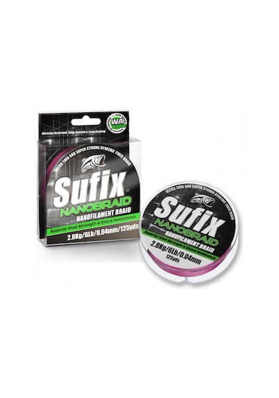 Sufix Nanobraid Pink 0.08mm 100mt