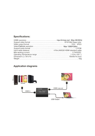 Usb Hdmı Hd Vıdeo Capture Kart 4759P 4K Xbox Ps4 Çevirici Aktarıc