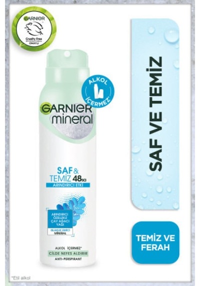 Mineral Saf&temiz Sprey Deodorant 3'lü Set