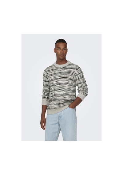 Only & Sons Strick Kazak Onsmusa Kazak Silver Lining
