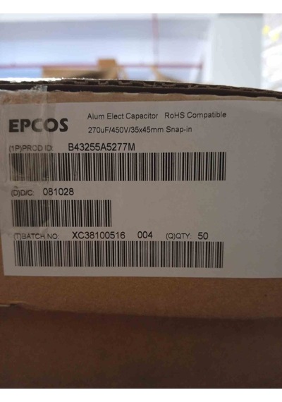 B43252a5277m 270mf 450v 30x45 Epcos Elko Kondansatör 2 Adet