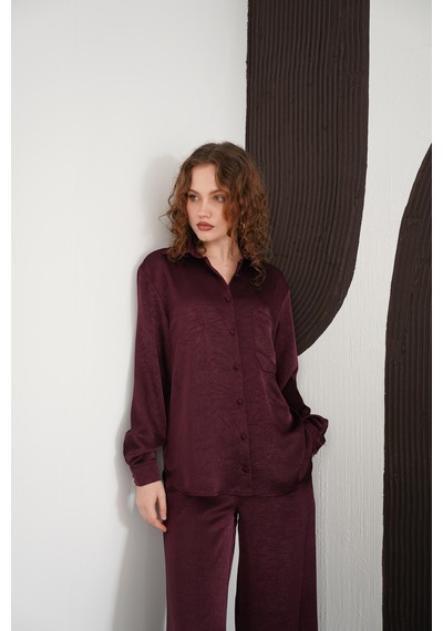 Verymoda Uzun Kollu Gömlek F2101 MÜRDÜM