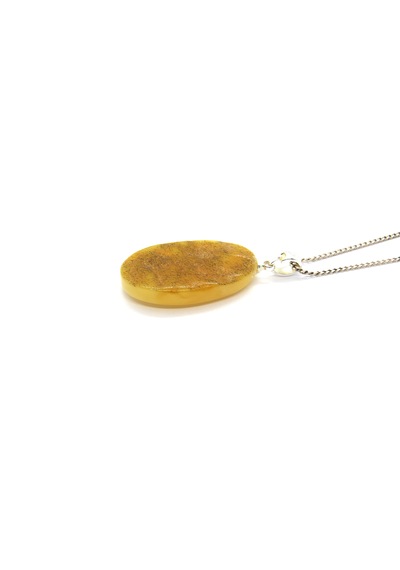 Ambergold Kehribar Gümüş Kolye Ucu Damla Kehribardan Kly0553
