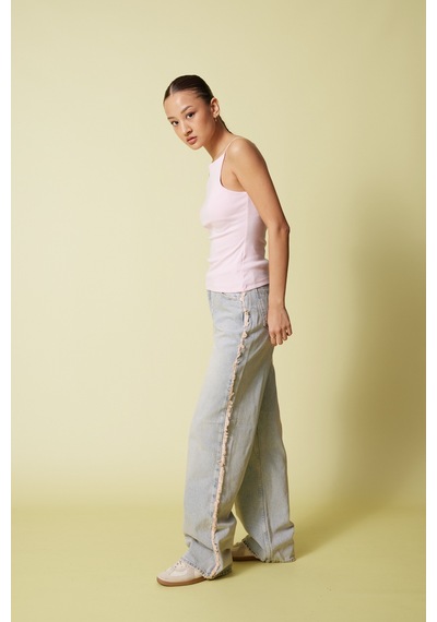 Halter Yaka Top Pembe