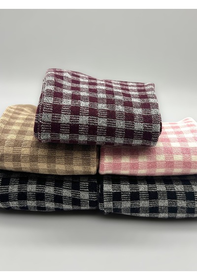 Socks Premium 5 Çift Bambu Kadın Dikişsiz Kareli Lastiksiz Roll Top İz Bırakmaz Soket Çorap Siyah-bordo-kahverengi-pembe Socks Premium 5 Çift Bambu Kadın Dikişsiz Kareli Lastiksiz Roll Top İz Bırakmaz Soket Çorap Siyah-bordo-kahverengi-pembe