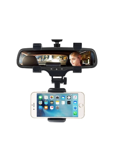 Telefon Tutucu Dikiz Aynası Araç Içi 360 Derece Dönebilen Yeni Ne-Siyah
