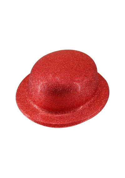 Simli Melon Şapka, 27cm X 7cm X 1 Adet - Kırmızı