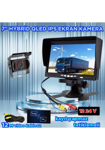 7'' Qled Ips Ekran Ve 1 Adet Metal Kasa Kamera 12 - 24 V