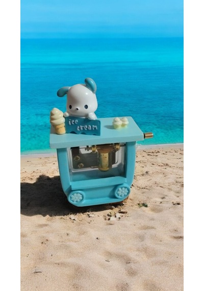 Cinnamoroll Pompompurin Kuromi Sevimli Dondurma Arabası Müzik Kutusu Mavi