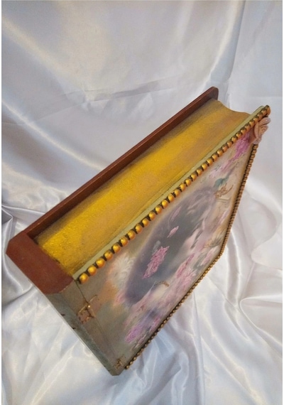 Sevgili Hediye Kutusu Sevgililer Günü Ahşap El İşi Hand Made Mücevher Kutusu