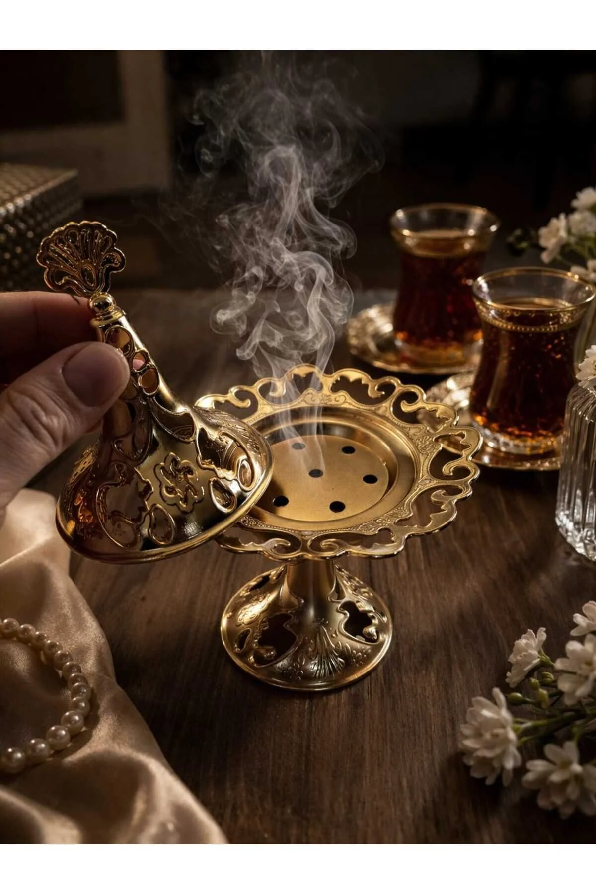 Banum Luxury Lüx Tasarım Gold Çok Amaçlı Tütsülük