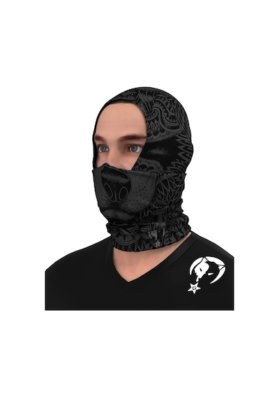 Xmlbayiciniz Extreme Siyah Kurt Kamuflaj Desenli Boyunluk Buff Bandana Saç Bandı Balaclava Yüz Maskesi Genel