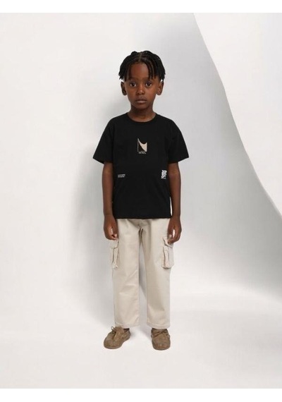 Jack Lions Erkek Çocuk Pamuklu Sıfır Yaka Jump Yarım Kol Tshirt-15605 SIYAH