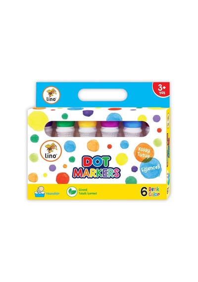 Lino Dot Markers 6'li Yıkanabilir Boya