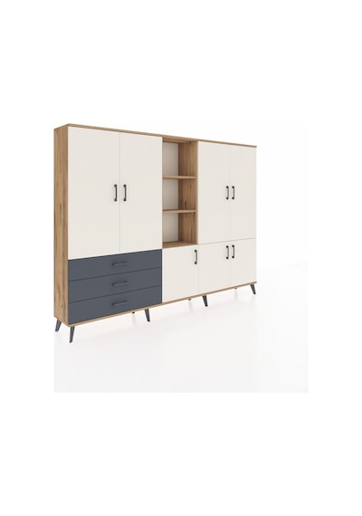 Arges Dolap 11 Raflı 3 Çekmeceli 7 Kapaklı 220x30x163 Çam-aytaşı/ Çam-aytaşı/antrasit Arges Dolap 11 Raflı 3 Çekmeceli 7 Kapaklı 220x30x163 Çam-aytaşı/ Çam-aytaşı/antrasit