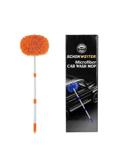Teleskopik Saplı Oto Yıkama Mop Seti Çizmez Mikrofiber- Schön Weiter