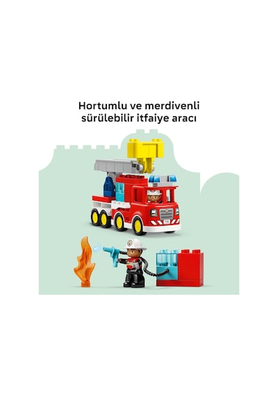 LEGO® DUPLO® Kasabası Hortumlu İtfaiye Aracı ve İtfaiyeci 10473 - 2 Yaş ve Üzeri Çocuklar için Figür İçeren Yapım Seti (28 Parça)