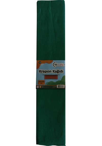 Bafix Krapon Kağıdı 10 Lu 50x200 Cm Koyu Yeşil Diğer
