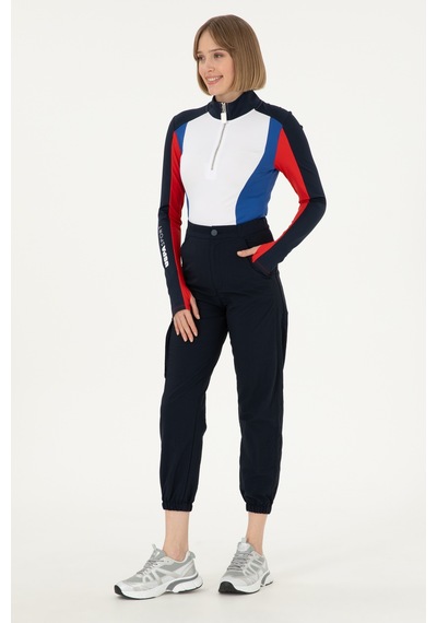 U.S. Polo Assn. Kadın Lacivert Jogger Fit Kanvas Pantolon 50291219-VR033