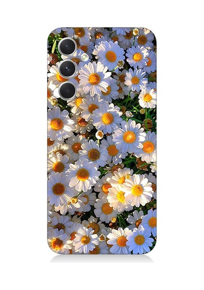 Samsung Galaxy A24 Uyumlu Silikon Kılıf Beyaz Papatyalar