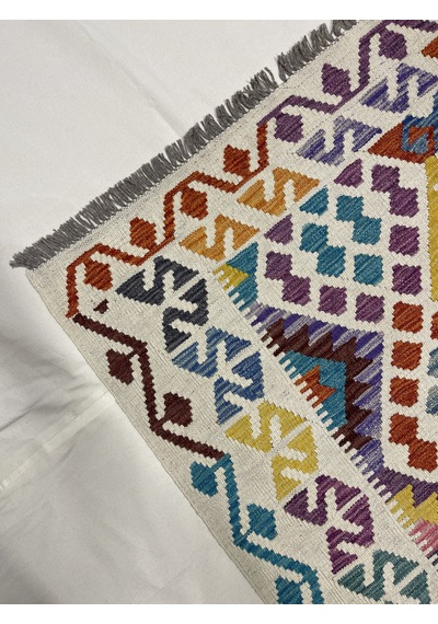 El Dokuma Afgan Kilim 100% Yün Kök Boya Elsanat Eserı İle Harıka Anadolu Desenlı Çok Renkli