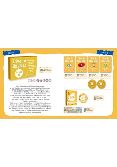 8. Sınıf İngilizce Öğrenme Seti Live in English