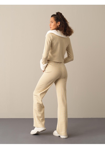 Xint Sarı Regular Fit Pamuklu Pantolon 470357