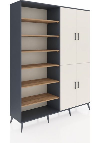 Hyperion Gardrop 8 Raflı 4 Kapaklı 2 Askılı 176x44x221 Antrasit-aytaşı/çam Aytaşı/çam Hyperion Gardrop 8 Raflı 4 Kapaklı 2 Askılı 176x44x221 Antrasit-aytaşı/çam Aytaşı/çam