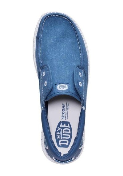 Hey Dude Wally Cru Stretch Canvas Erkek Ayakkabı Hyd.r45141-hyd.4zl Mavi