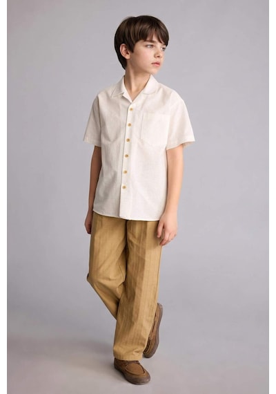 Defacto Relax Fıt Düz Paça Pantolon Erkek Çocuk H5868a826smbg638 Bej-bg638