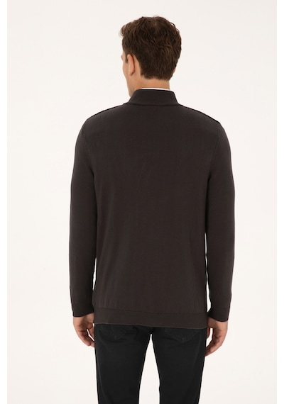 U.S. Polo Assn. Erkek Regular Fit Düğmeli Yaka Antrasit Melanj Kazak 50308915-VR081 U.S. Polo Assn. Erkek Regular Fit Düğmeli Yaka Antrasit Melanj Kazak 50308915-VR081