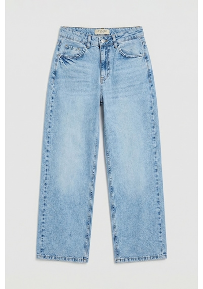 Itsbasic Kadın Ice 4s6-27 Baggy Low Rise Fit Tokyo %100 Koton Denim Jean Buz Mavi