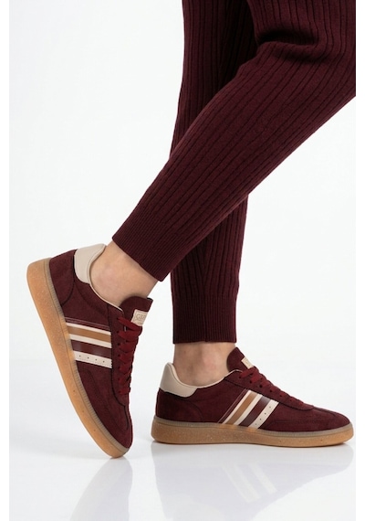 Grijak Bordo Bağcıklı Esnek Unisex Spor Ayakkabı 015 G