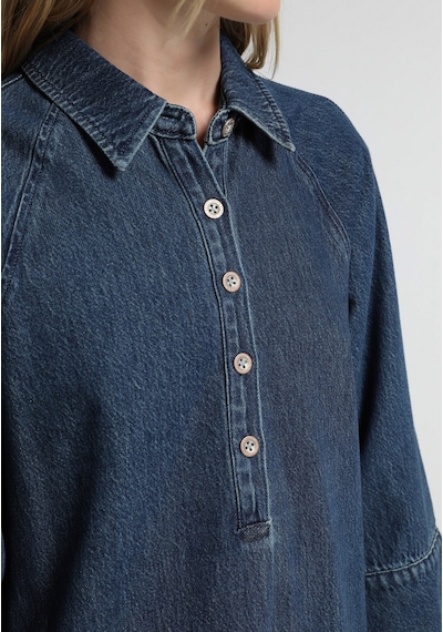 Colin's Colins Oversize Fit Düz Kadın Dark İndigo Denim ¾ Kol Elbise Cl1082843 Q1.v1 Dn45232