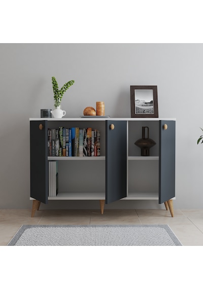 Fernıso Bohem 120 Cm Konsol Beyaz Antrasit