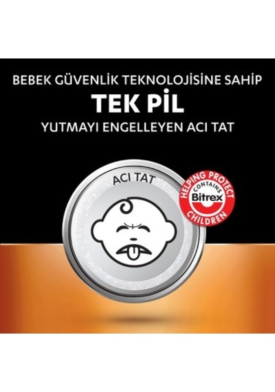 2'li Paket Lityum Düğme Pil, Yüksek Performans