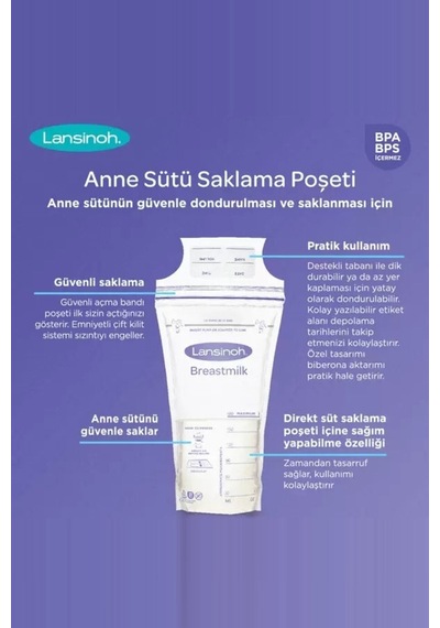 Lansinoh Anne Sütü Saklama Poşeti 25 Adet 40053