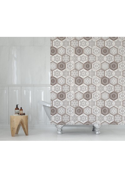 Zethome Tropik Banyo Duş Perdesi 2345 Tek Kanat 1x120X200 Çok Renkli